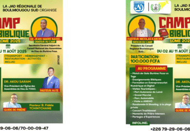 CAMP BIBLIQUE JAD 2025 A LOME : FOI, PRIERE ET DECOUVERTES